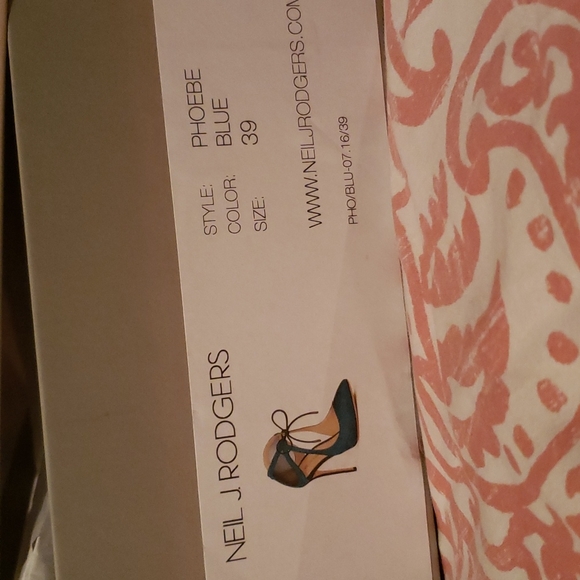 Neil Rodgers, Iridescent Blue Heels, Size 39 - Picture 2 of 3